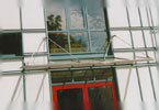 Schule, Stahlkonstruktion mit Glaseindeckung